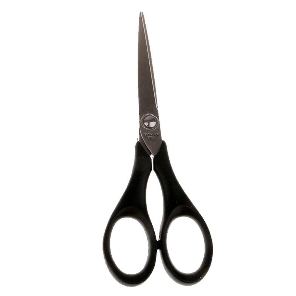 Professional Stainless Steel Scissors 168mm - Black Handle
