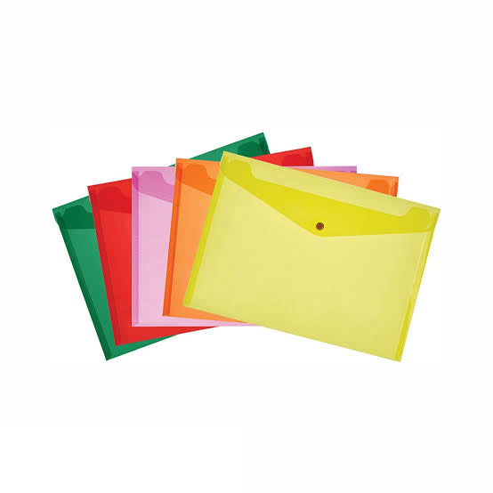 Colorful Document Folders with Button Closure